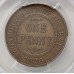 AUSTRALIA 1925 . ONE 1 PENNY . PCGS AU55